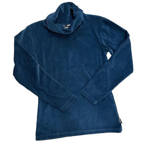 NWT Hundred Pieces Blue Velvet Turtleneck Top